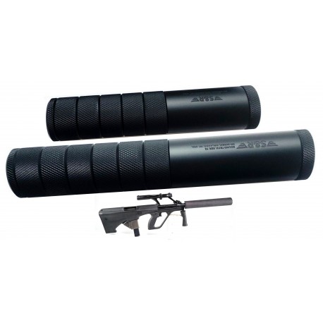 TŁUMIK STEYR AUG NACHODZĄCY NA LUFĘ M13x1Lewy